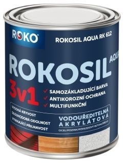 Barva samozákladující ROKOSIL  Aqua 3v1 RK 612 černá 0,6 l