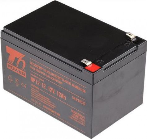 T6 POWER olověný akumulátor NP12-12, 12V, 12Ah, T6UPS0030