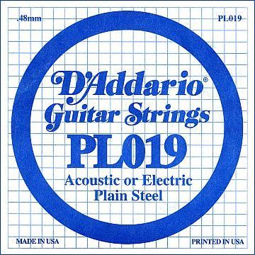 D'Addario Plain Steel - Jednotlivá struna - .019