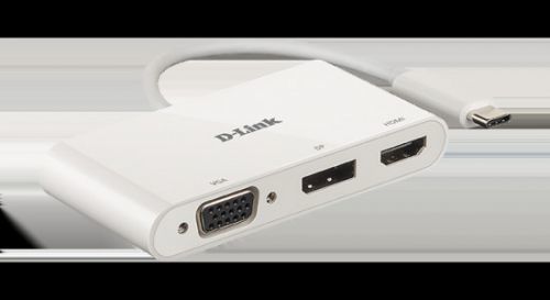 D-Link 3-in-1 USB-C to HDMI/VGA/DisplayPort Adapter, DUB-V310