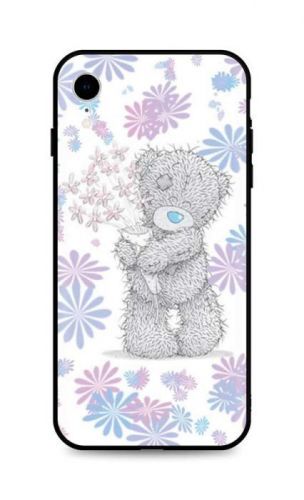 Kryt TopQ iPhone XR silikon Floral Teddy 49095