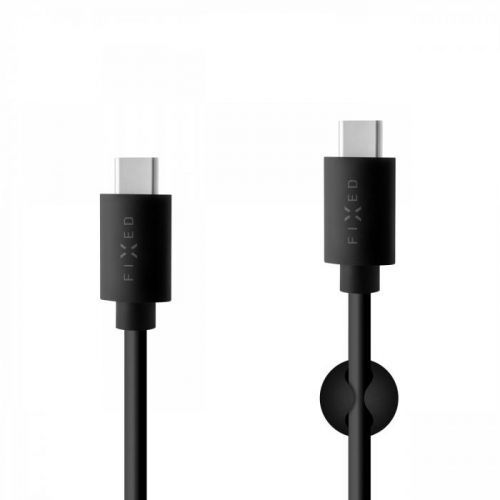 Dlouhý datový a nabíjecí USB-C kabel FIXED s konektorem USB-C, USB 2.0, 2 metry, 15W, Black