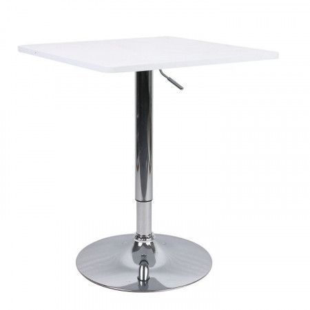 Barový stůl s nastavitelnou výškou, bíla, FLORIAN NEW, Tempo Kondela
