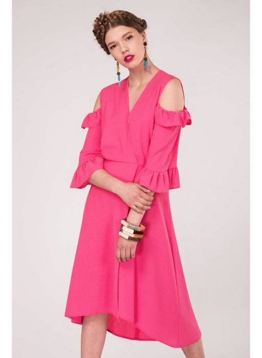 Růžové zavinovací šaty