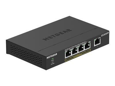 NETGEAR, 5PT POE/POE+GIGE UNMANAGED SWITCH, GS305PP-100PES