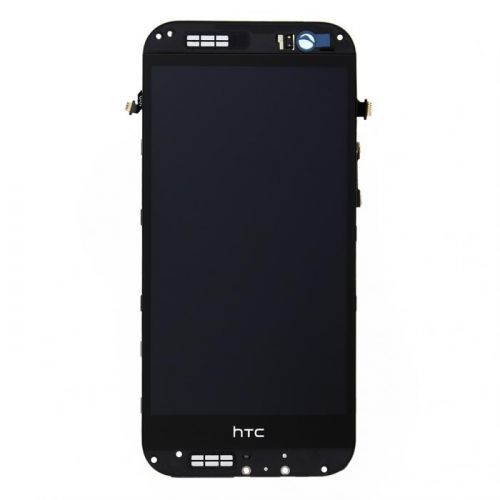 LCD display + dotyk. deska + př. kryt pro HTC ONE2 M8, šedá