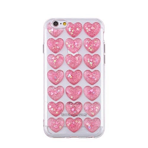 Pouzdro 3D pro Apple iPhone 5/5s/SE, pink heart (Valentine)