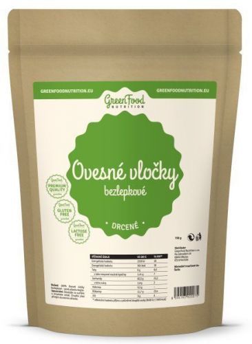 GreenFood Ovesné vločky bezlepkové drcené 750 g