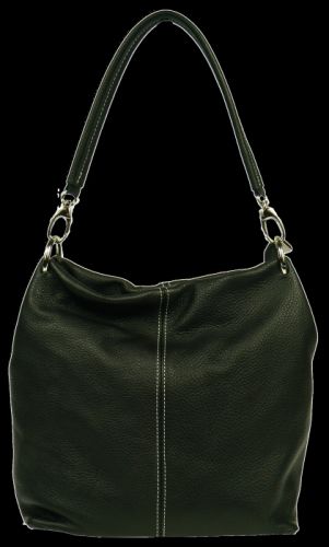 Černá kožená kabelka Fiora Nera