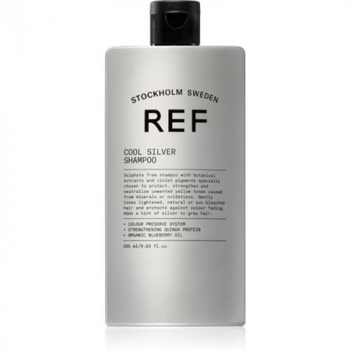 REF Cool Silver stříbrný šampon neutralizující žluté tóny 285 ml