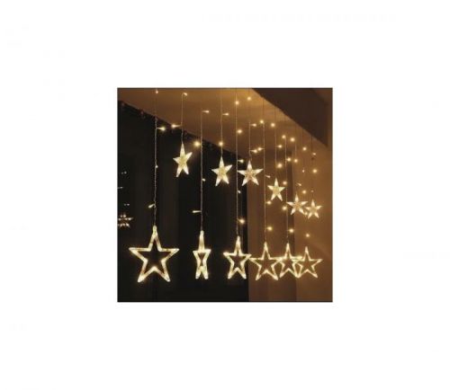 Solight LED Vánoční řetěz hvězdy 77xLED/3xAA