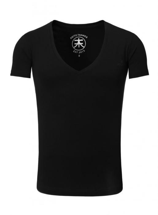 Tričko Akito Tanaka V-Neck - černé, XL