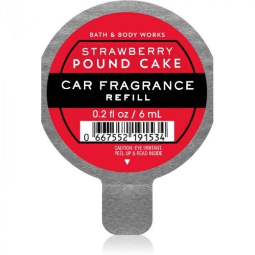 Bath & Body Works Strawberry Pound Cake vůně do auta náhradní náplň 6 ml