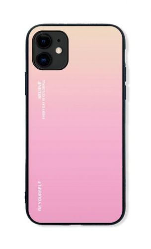 Kryt TopQ LUXURY iPhone 11 pevný duhový meruňkový 45480