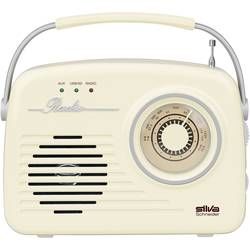 FM přenosné rádio Silva Schneider Mono 1965, AUX, USB, béžová