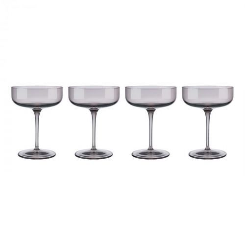 Blomus Set 4 club sklenic na šampaňské FUUM hnědé sklo