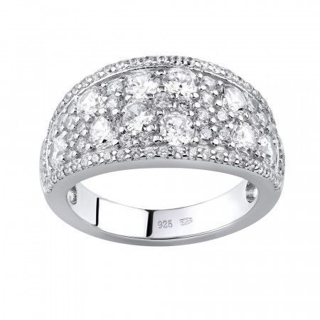 Luxusní stříbrný prsten CARMEN se zirkony-obvod 51 mm, obvod