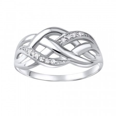 Luxusní stříbrný prsten ELISEE se zirkony-obvod 47 mm, obvod