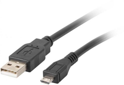 NATEC LANBERG Kabel USB 2.0 AM/Micro, 1m, černý (CA-USBM-10CC-0010-BK)