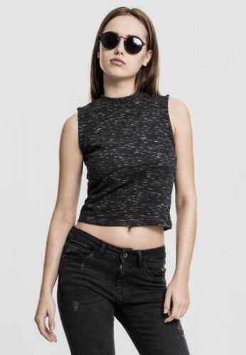 Ladies Space Dye Top blk/wht L