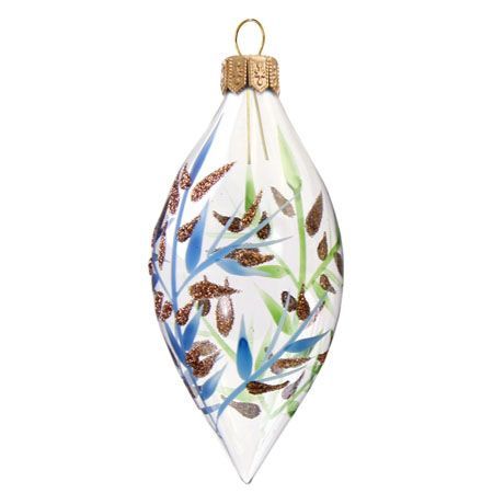 Čirá oliva s dekorem lístků