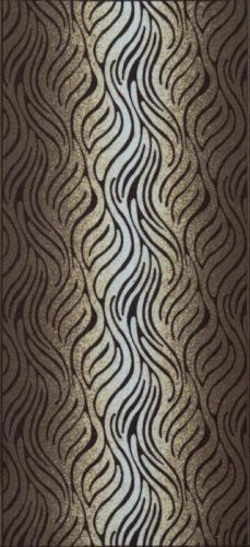 Berfin Dywany Protiskluzový běhoun Zel 1014 Brown - Šíře 57 cm s obšitím Hnědá