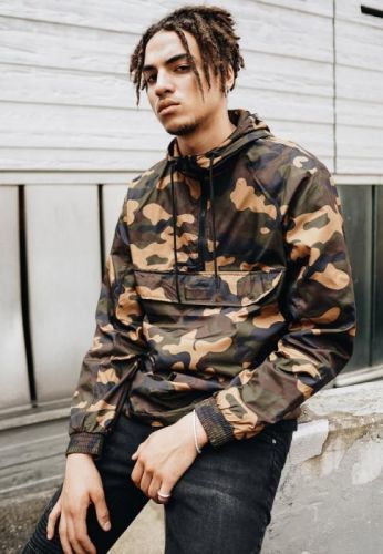 Camo Pull Over Windbreaker darkcamo L