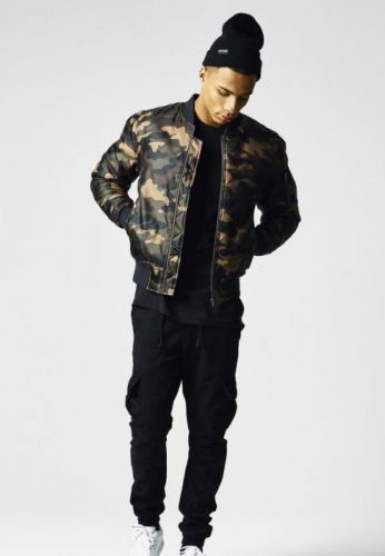 Camo Basic Bomber Jacket wood camo L