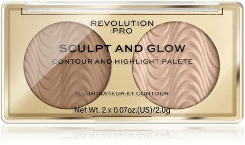 Revolution Konturovací paletka Sculpt and Glow Desert Sky PRO (Contour And Highlight Palete) 4 g