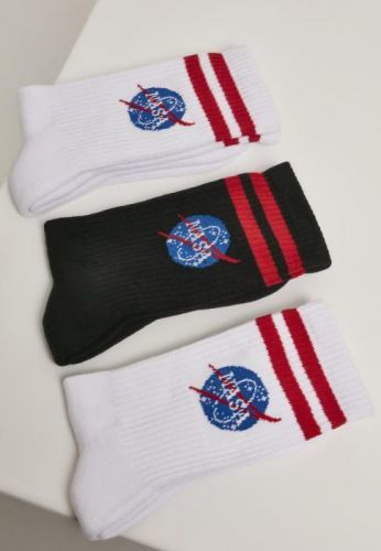 NASA Insignia Socks 3-Pack white/black/white 43-46