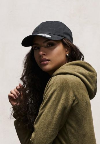 Peached Cotton Twill Dad Cap black