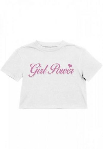 Kids Girl Power Cropped Tee white 110/116