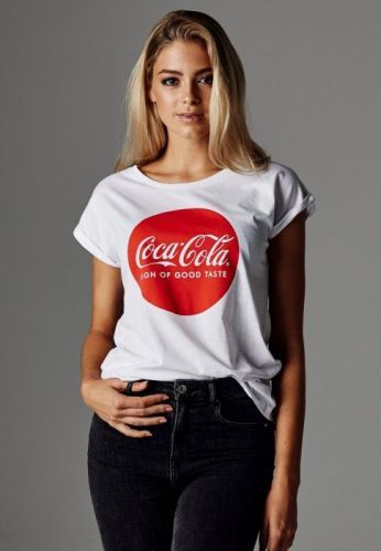 Ladies Coca Cola Round Logo Tee white 3XL