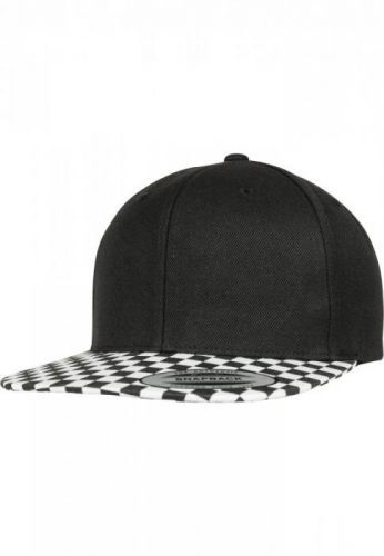 Checkerboard Snapback black/white