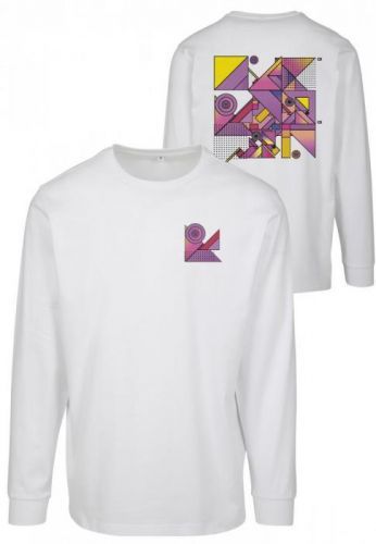 Ladies Abstract Colour Longsleeve white L