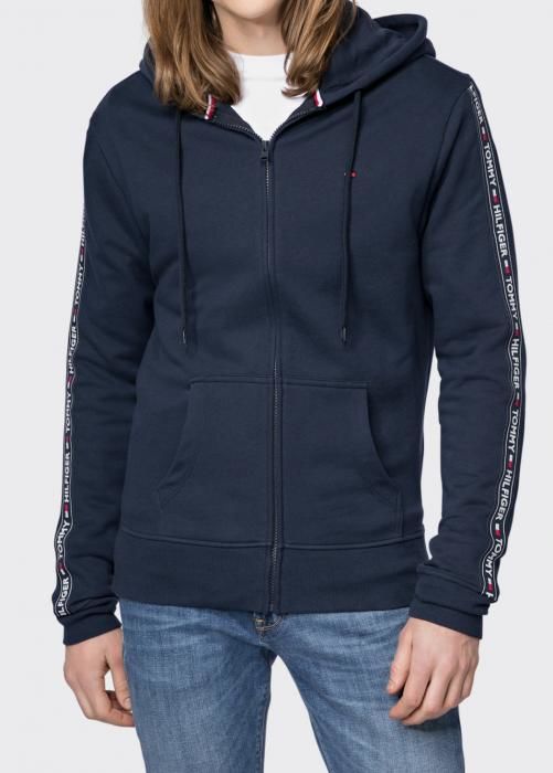 Pánská mikina s kapucí Tommy Hilfiger UM0UM00708 S Tm. modrá