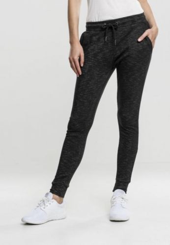 Ladies Space Dye Terry Jogpants blk/wht L