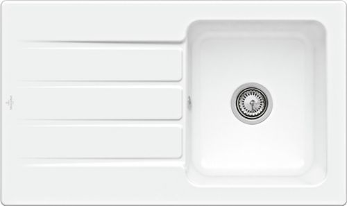 VILLEROY & BOCH Keramický dřez Architectura 50 White alpin nástavný 860 x 510 bez excentru 335001R1