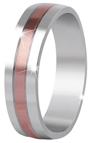 Beneto Bicolor snubní prsten z oceli SPP10 49 mm