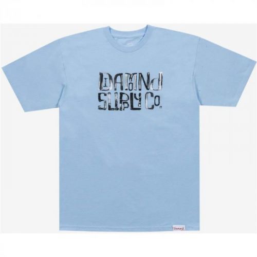 triko DIAMOND - Downtown Signature S/S Powder Blue (PWBL) velikost: M