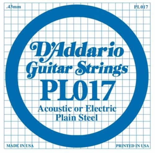 D'Addario Plain Steel - Jednotlivá struna - .017
