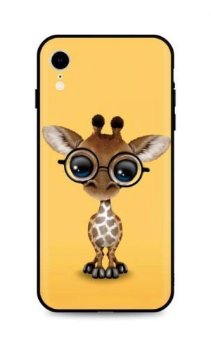 Kryt TopQ iPhone XR silikon Cute Giraffe 49085