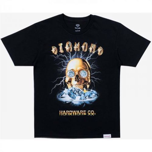 triko DIAMOND - Gold Skull S/S Black (BLK) velikost: L