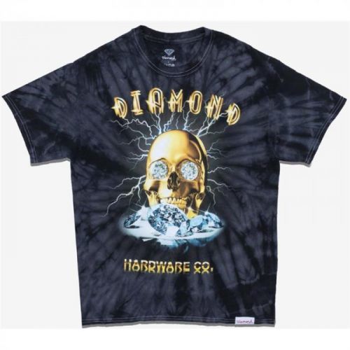 triko DIAMOND - Gold Skull Tie Dye S/S Black (BLK) velikost: S