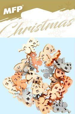 Vánoční dřevěné dekorace – andělíčci 24 ks