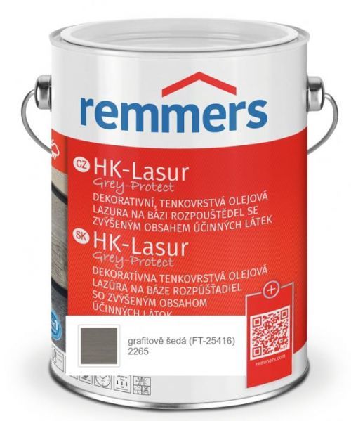 Lazura na dřevo Remmers HK Lasur Grey protect graphit 0,75 l