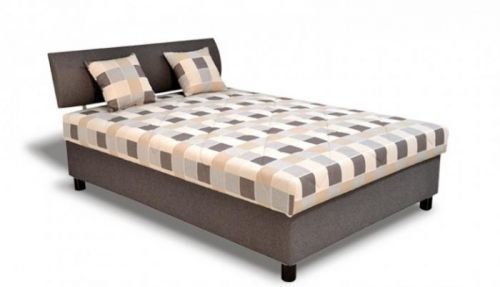 Čalouněná čalouněná postel george 140x200, hnědá, vč. matrace a úp