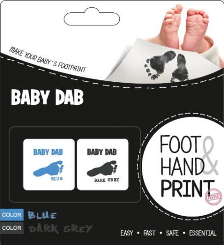 BABY DAB - Barva na dětské otisky 2ks modrá, šedá Baby Dab