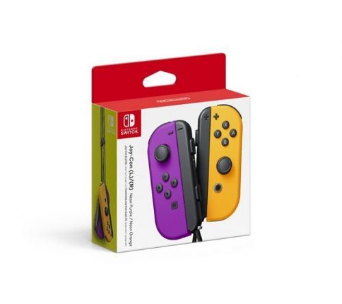 NINTENDO - Joy-Con Pair Neon Purple/Neon Orange, Levý a pravý Joy-Con v Neonové fialové/ Neonové oranžové