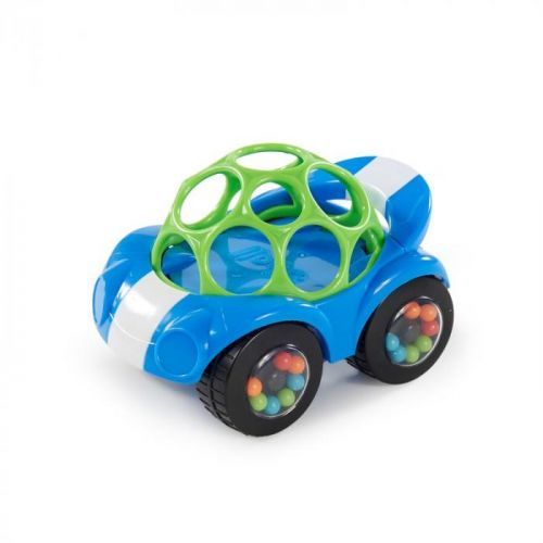 OBALL - Hračka autíčko Rattle & Roll Oballo ™ modro / zelené 3m + Oball